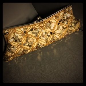 Gold Sequin Clutch